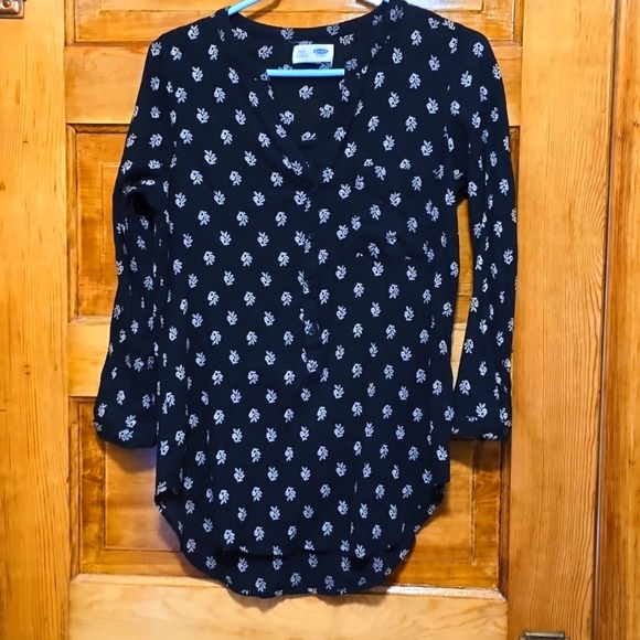 Old Navy long-sleeved Black tunic M - Picture 1 of 4